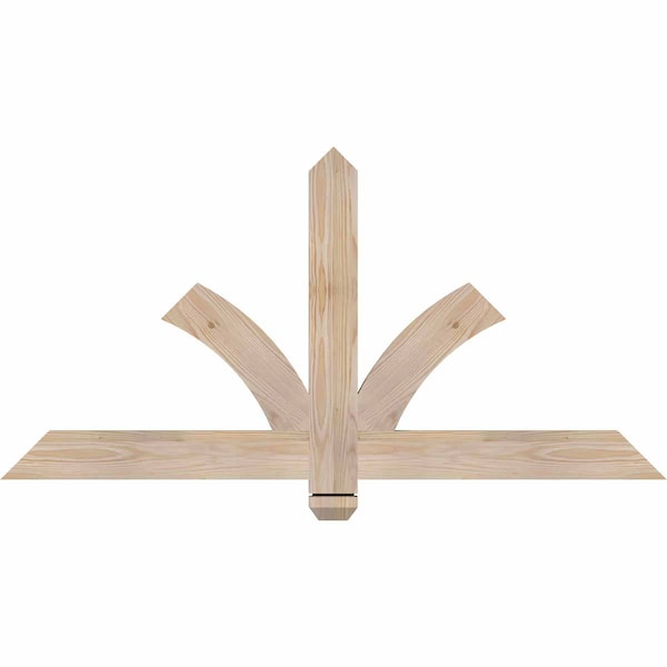 Ekena Millwork Redmond Smooth Timber Gable Bracket, Douglas Fir, 48"W x 24"H x 1 1/2"D x 3 1/2"F, 12/12 Pitch GBW048X24X0204RED00SDF - main